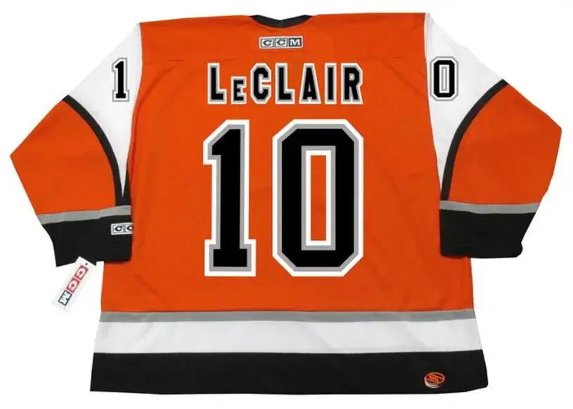 JOHN LeCLAIR Philadelphia Flyers 2003 CCM Throwback Alternate NHL Hockey Jersey 