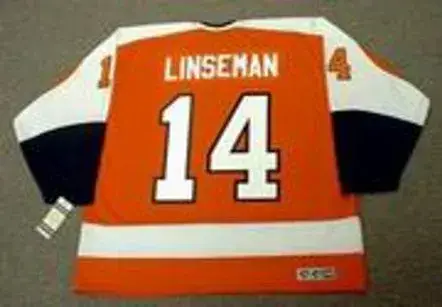 KEN LINSEMAN Philadelphia Flyers 1980 CCM Vintage Throwback Away Hockey Jersey 