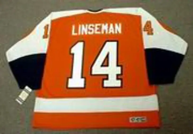 KEN LINSEMAN Philadelphia Flyers 1980 CCM Vintage Throwback Away Hockey Jersey 