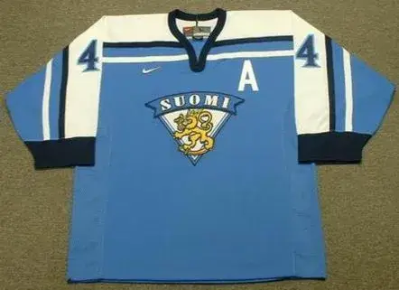 KIMMO TIMONEN 2002 Team Finland Nike Olympic Throwback Hockey Jersey