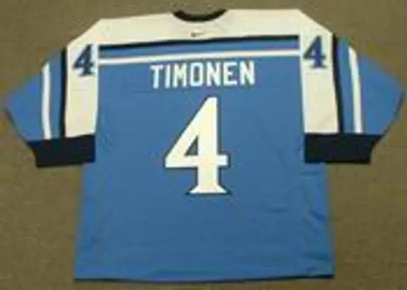 KIMMO TIMONEN 2002 Team Finland Nike Olympic Throwback Hockey Jersey 