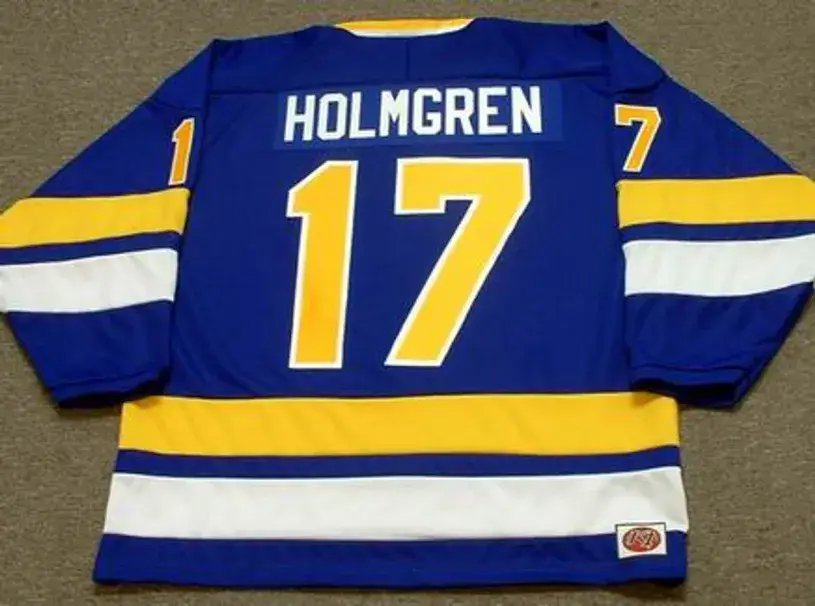 PAUL HOLMGREN Minnesota Fighting Saints 1975 WHA Throwback Hockey Jersey 