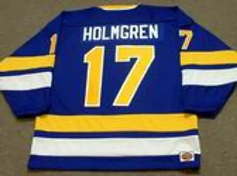 PAUL HOLMGREN Minnesota Fighting Saints 1975 WHA Throwback Hockey Jersey 
