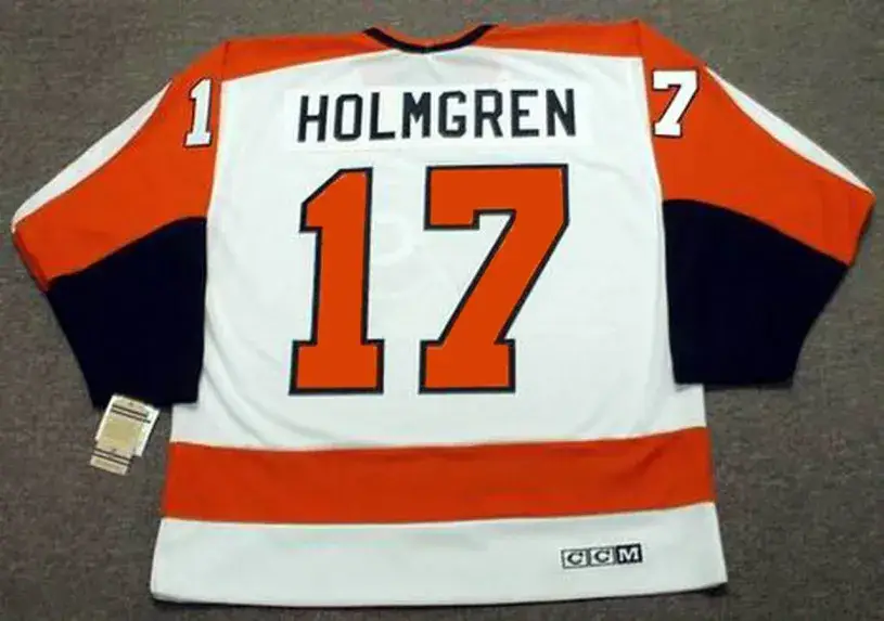PAUL HOLMGREN Philadelphia Flyers 1980 CCM Vintage Throwback Home NHL Jersey 