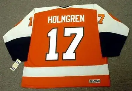 PAUL HOLMGREN Philadelphia Flyers 1980 CCM Vintage Throwback NHL Hockey Jersey 