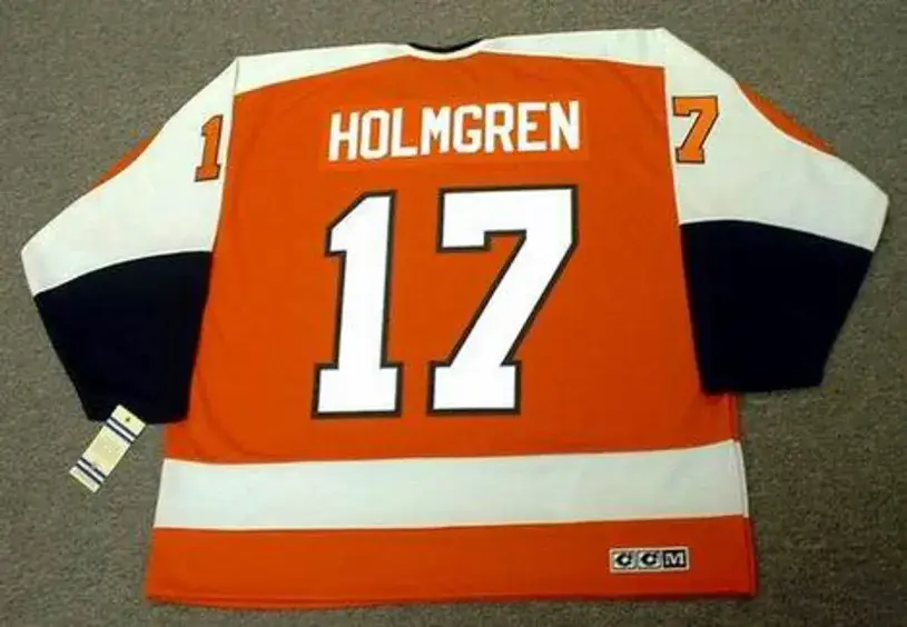 PAUL HOLMGREN Philadelphia Flyers 1980 CCM Vintage Throwback NHL Hockey Jersey 