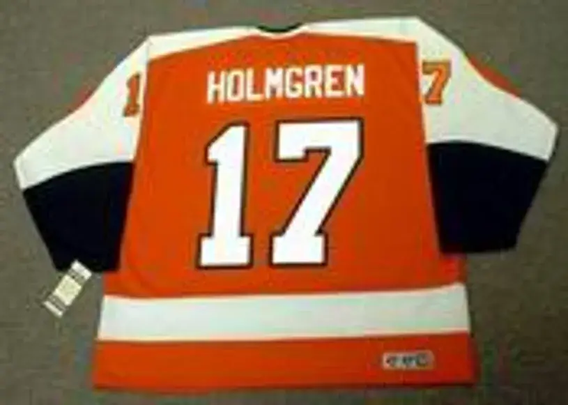 PAUL HOLMGREN Philadelphia Flyers 1980 CCM Vintage Throwback NHL Hockey Jersey 