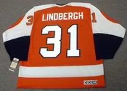 PELLE LINDBERGH Philadelphia Flyers 1981 CCM Vintage Throwback Away Hockey Jersey 