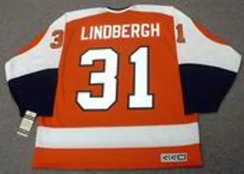 PELLE LINDBERGH Philadelphia Flyers 1981 CCM Vintage Throwback Away Hockey Jersey 