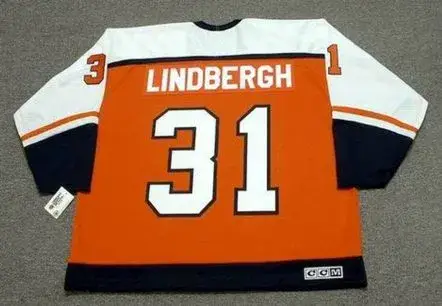 PELLE LINDBERGH Philadelphia Flyers 1985 CCM Throwback Away NHL Hockey Jersey 