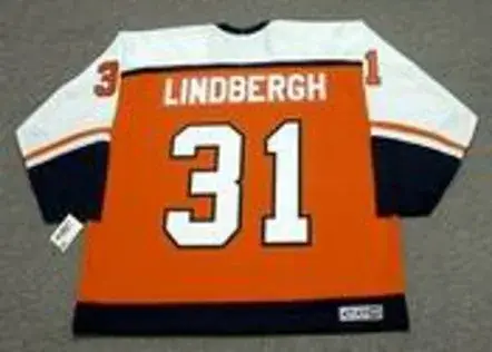 PELLE LINDBERGH Philadelphia Flyers 1985 CCM Throwback Away NHL Hockey Jersey 