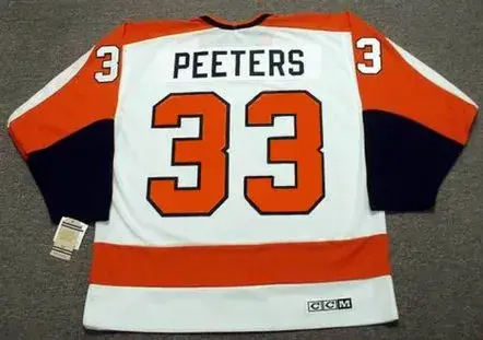 PETE PEETERS Philadelphia Flyers 1980 CCM Vintage Throwback Home NHL Jersey 