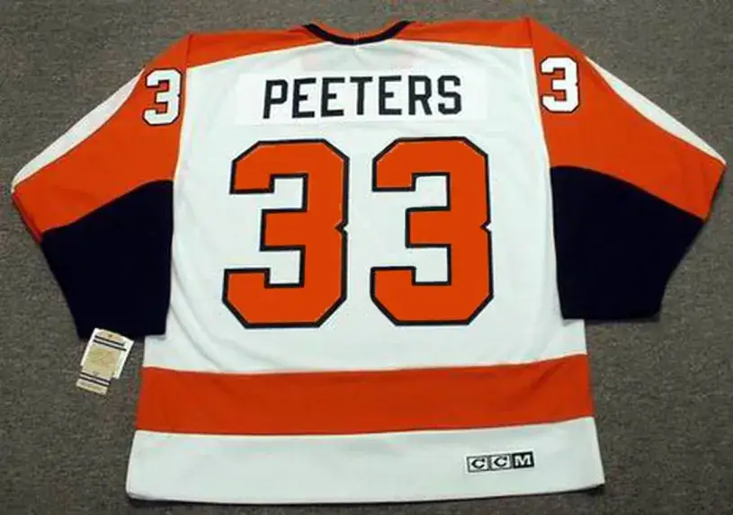 PETE PEETERS Philadelphia Flyers 1980 CCM Vintage Throwback Home NHL Jersey 