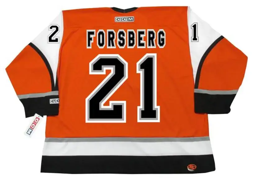 PETER FORSBERG Philadelphia Flyers 2006 CCM Throwback Alternate NHL Hockey Jersey 