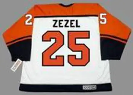 PETER ZEZEL Philadelphia Flyers 1987 Home CCM Throwback NHL Hockey Jersey 