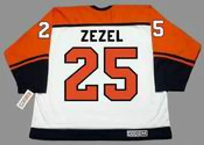 PETER ZEZEL Philadelphia Flyers 1987 Home CCM Throwback NHL Hockey Jersey 
