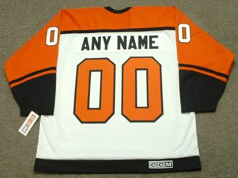 PHILADELPHIA FLYERS 1980’s CCM Throwback Home Jersey Customized “Any Name & Number(s)” 