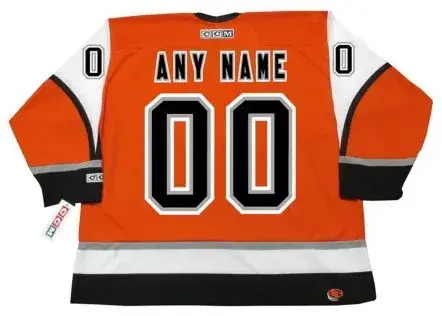 PHILADELPHIA FLYERS 2000’s CCM Throwback Hockey Jersey Customized “Any Name & Number(s)” 