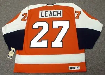 REGGIE LEACH Philadelphia Flyers 1974 CCM Vintage Throwback Away Hockey Jersey 