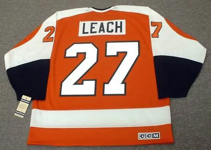REGGIE LEACH Philadelphia Flyers 1974 CCM Vintage Throwback Away Hockey Jersey 