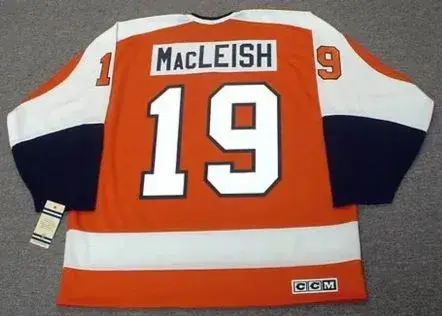 RICK MacLEISH Philadelphia Flyers 1974 CCM Vintage Throwback Away Hockey Jersey 