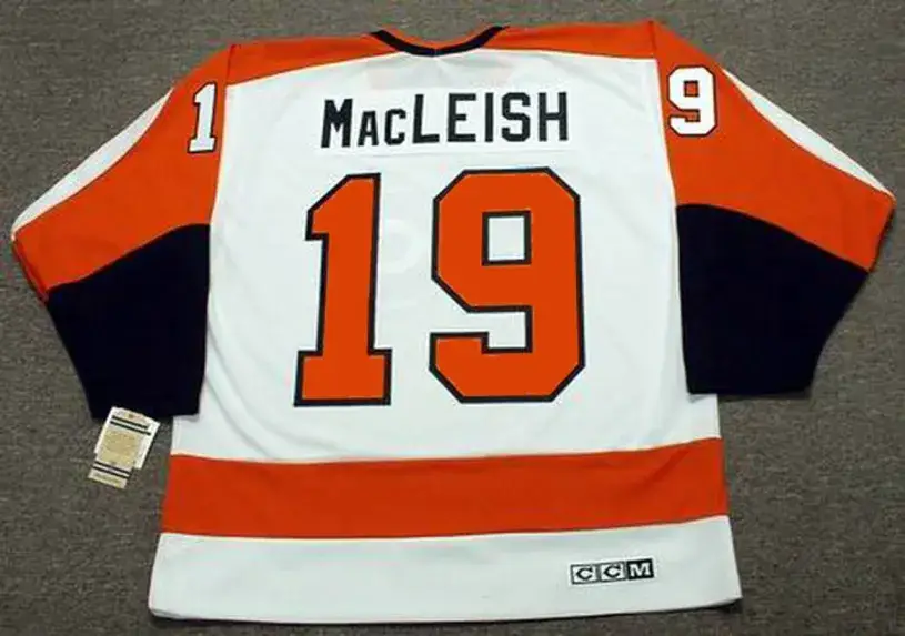 RICK MacLEISH Philadelphia Flyers 1974 CCM Vintage Throwback Home NHL Jersey 