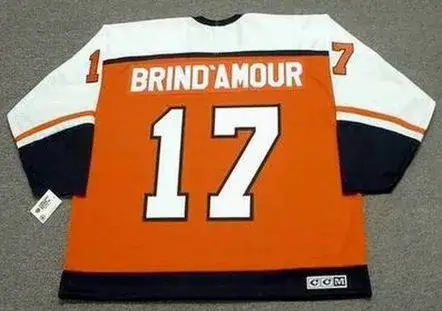 ROD BRIND’AMOUR Philadelphia Flyers 1997 CCM Throwback Away NHL Hockey Jersey 