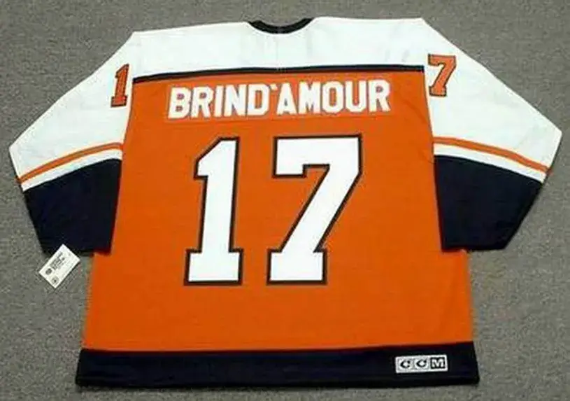 ROD BRIND’AMOUR Philadelphia Flyers 1997 CCM Throwback Away NHL Hockey Jersey 