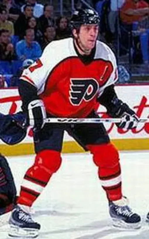 ROD BRIND’AMOUR Philadelphia Flyers 1997 CCM Throwback Away NHL Hockey Jersey 