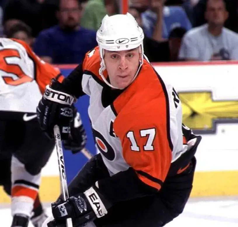 ROD BRIND’AMOUR Philadelphia Flyers 1997 CCM Throwback Home NHL Hockey Jersey 