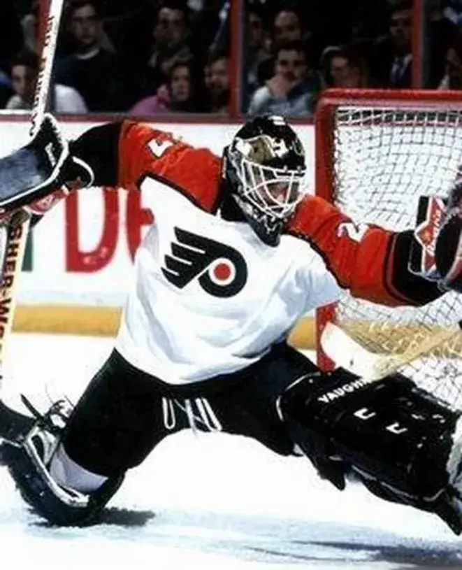 RON HEXTALL Philadelphia Flyers 1996 CCM Throwback Home NHL Hockey Jersey 