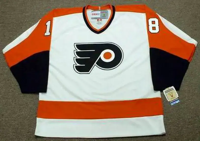 ROSS LONSBERRY Philadelphia Flyers 1974 CCM Vintage Throwback Home NHL Jersey