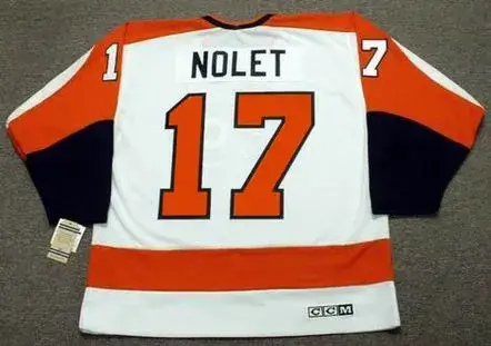 SIMON NOLET Philadelphia Flyers 1972 CCM Vintage Throwback Home NHL Jersey 