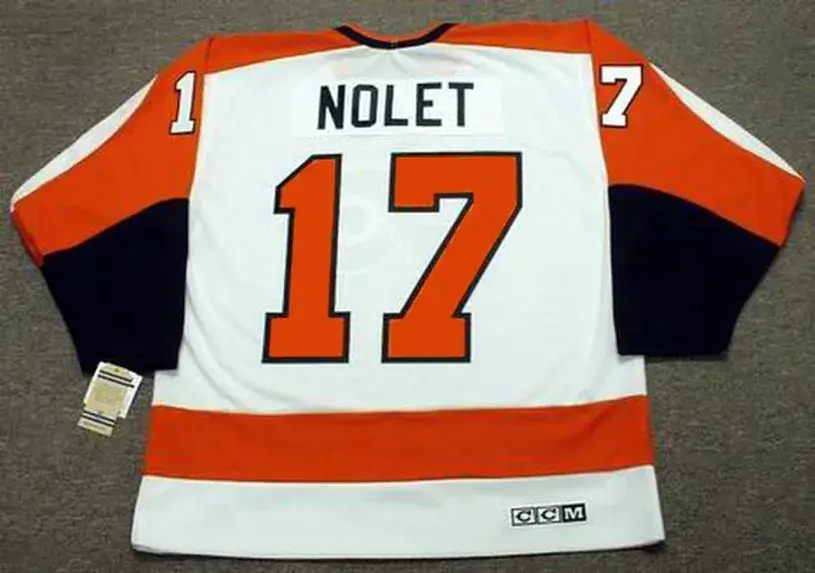 SIMON NOLET Philadelphia Flyers 1972 CCM Vintage Throwback Home NHL Jersey 