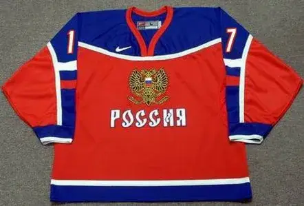 EVGENI MALKIN 2004 Team Russia Nike Throwback Hockey Jersey