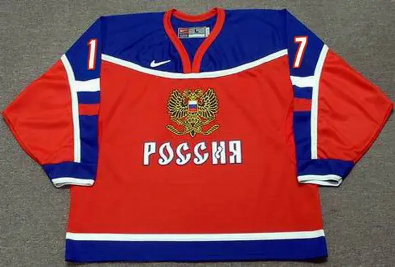 EVGENI MALKIN 2004 Team Russia Nike Throwback Hockey Jersey