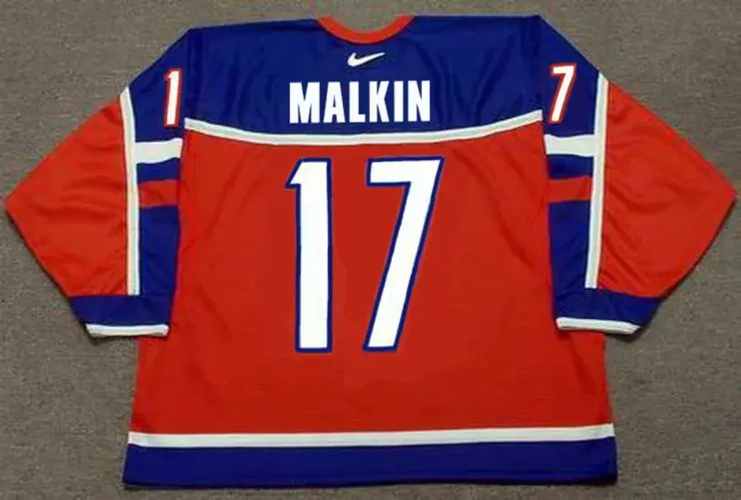 EVGENI MALKIN 2004 Team Russia Nike Throwback Hockey Jersey 