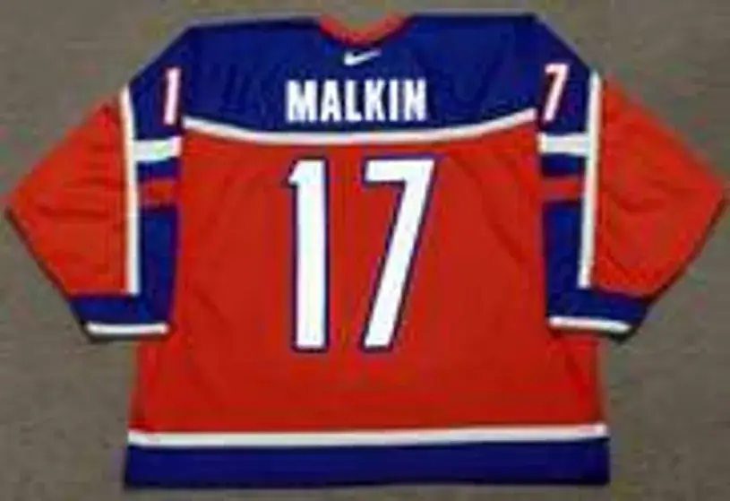 EVGENI MALKIN 2004 Team Russia Nike Throwback Hockey Jersey 
