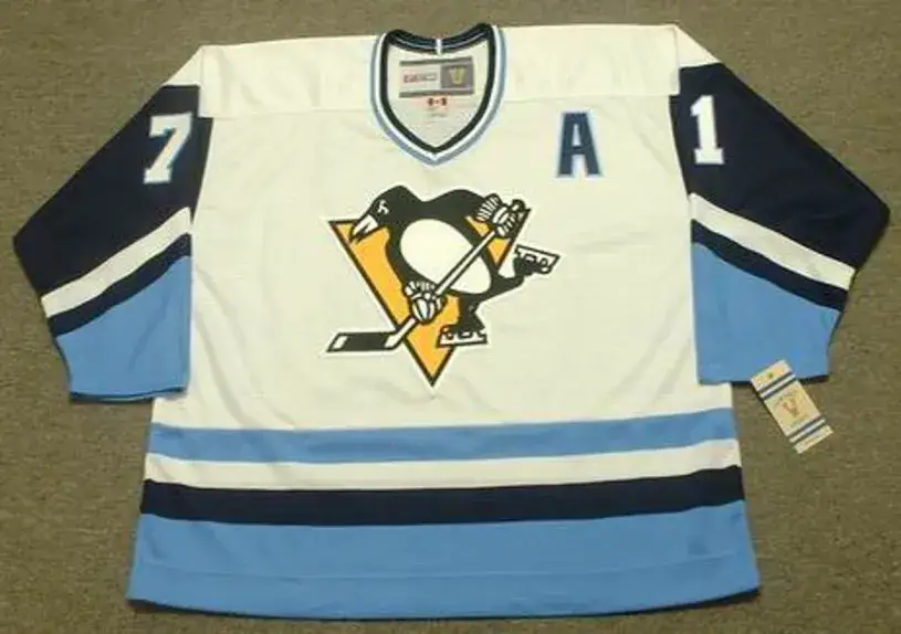 EVGENI MALKIN Pittsburgh Penguins 1970’s CCM Vintage Throwback NHL Jersey