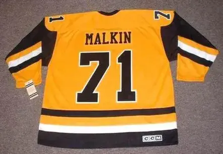 EVGENI MALKIN Pittsburgh Penguins 1980’s CCM Vintage Throwback Hockey Jersey 