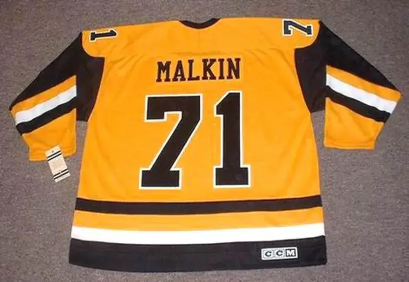 EVGENI MALKIN Pittsburgh Penguins 1980’s CCM Vintage Throwback Hockey Jersey 