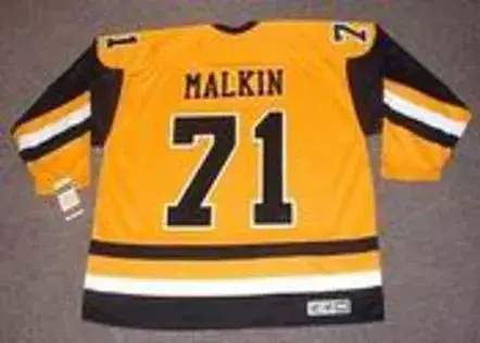 EVGENI MALKIN Pittsburgh Penguins 1980’s CCM Vintage Throwback Hockey Jersey 