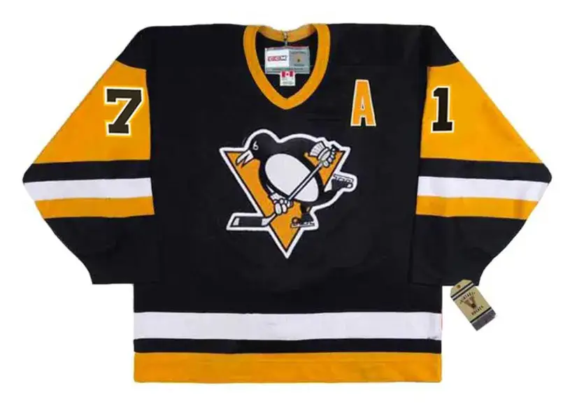 EVGENI MALKIN Pittsburgh Penguins 1990’s CCM Vintage Throwback NHL Hockey Jersey