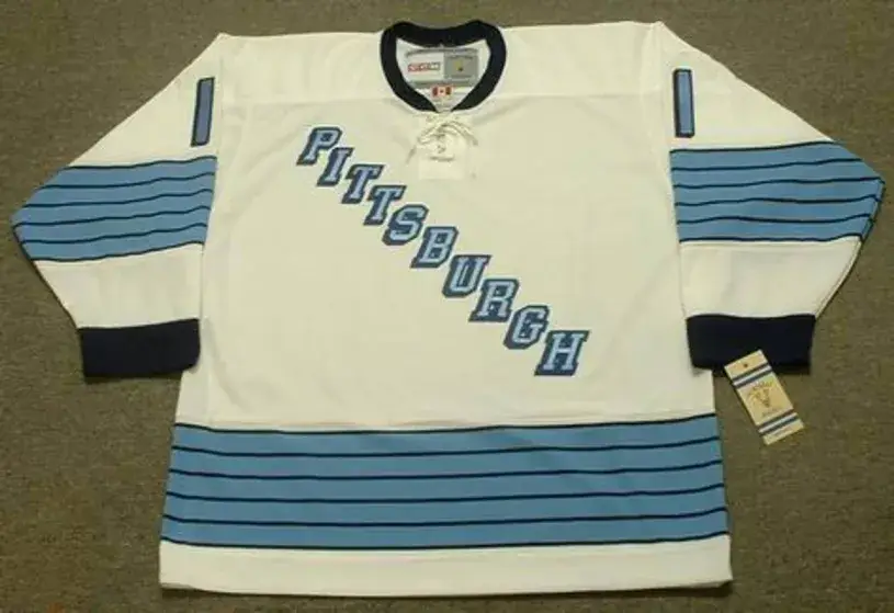 GENE UBRIACO Pittsburgh Penguins 1967 CCM Vintage Away NHL Hockey Jersey