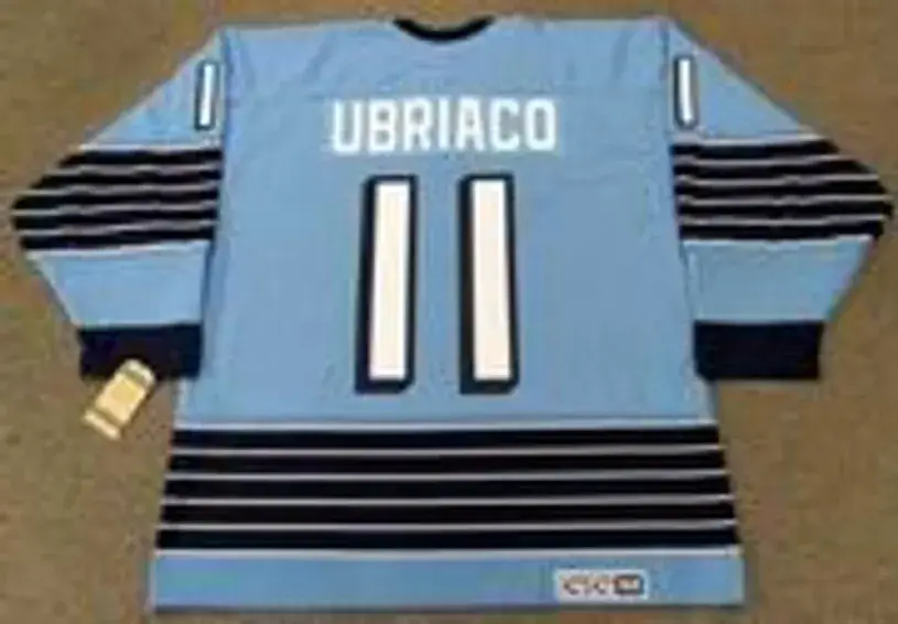 GENE UBRIACO Pittsburgh Penguins 1967 CCM Vintage Home NHL Hockey Jersey 