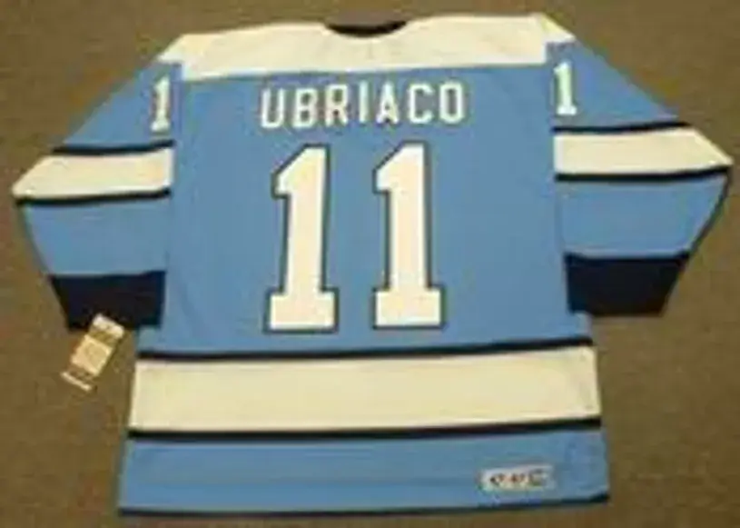 GENE UBRIACO Pittsburgh Penguins 1968 CCM Vintage Throwback NHL Hockey Jersey 