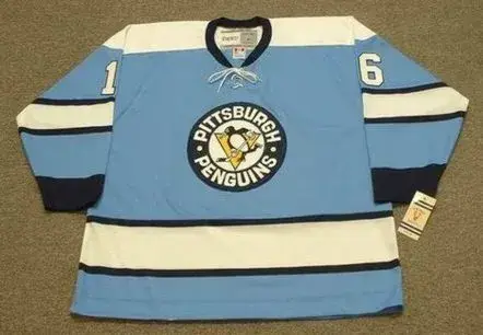 GLEN SATHER Pittsburgh Penguins 1970 CCM Vintage Throwback NHL Hockey Jersey