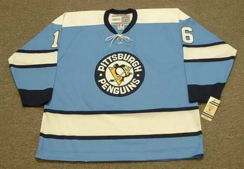 GLEN SATHER Pittsburgh Penguins 1970 CCM Vintage Throwback NHL Hockey Jersey