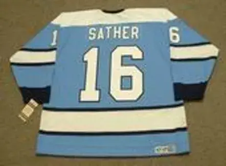 GLEN SATHER Pittsburgh Penguins 1970 CCM Vintage Throwback NHL Hockey Jersey 