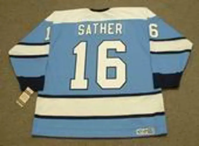 GLEN SATHER Pittsburgh Penguins 1970 CCM Vintage Throwback NHL Hockey Jersey 